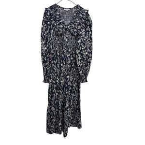 River Women's V-Neckline Collared Long Sleeves Maxi Dress Size Large